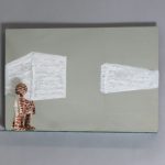 moving 2019 | objects in the miror are close | mirror, wax, ceramic, acryllic | 60 x 40 x 10