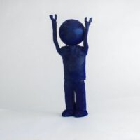 moving II | blue's | ceramic, pigment | 24 x 6 x 4,5 cm | private collector